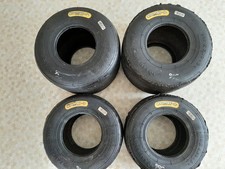 KOMET K3M YELLOW KART RACING TYRES USED IAME ROTAX  11 X 7.10 -5 , 10 X 4.60 -5