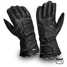 MOTORCYCLE BIKE SCOOTER TOURING STORM WINTER WATERPROOF LEATHER GLOVES