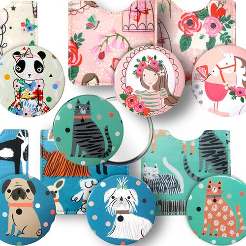 Cat flower pocket compact - &,