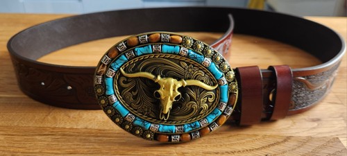 Country western turquoise cow - turquoise,