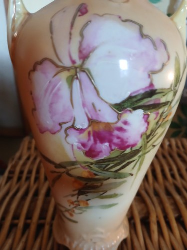 Antique handpainted gilded - handpainted, &
