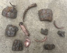 WW1 British Mills Blown Shrapnel Fragments Job Lot Cleaned Pieces Somme Relics