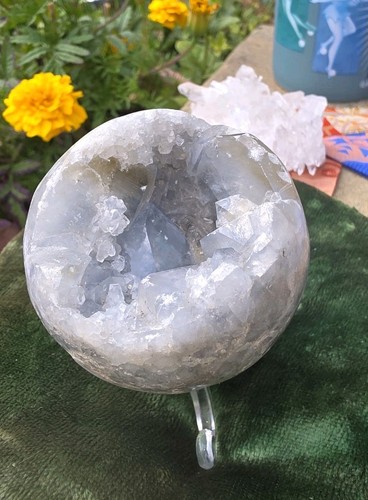 Peaceful celestite cluster - peaceful,
