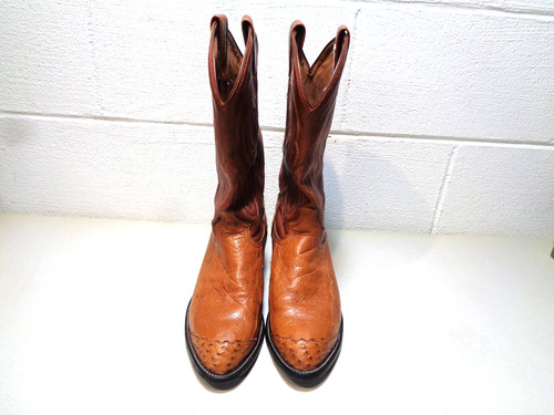 Tony lama ostrich leg brown - tony,