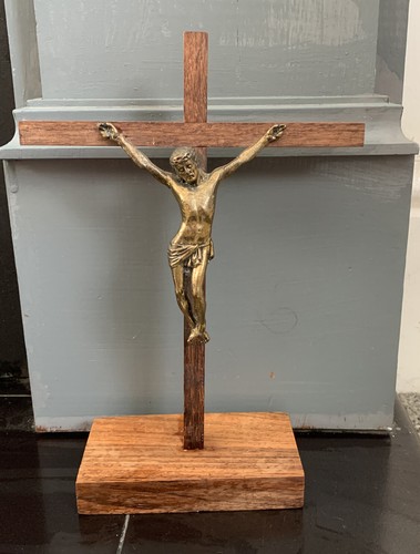 Antique wooden crucifix - antique,