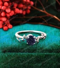 Blue Sandstone ring round cut