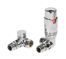 Chrome Corner Thermostatic TRV