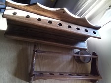 Two Wooden Pipe Racks. Hold