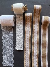 Crafts, Crafting Bundle. Raffia & satin ribbons, burlap, lace, + bits n' bobs!