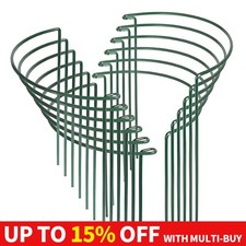 12Pcs Plant Support Stakes Bow Green Support Frame Cage Garden Edge Half Round