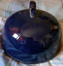 British Home Store Brecon Blue Cheese Dome 11cm tall 17 cm In Diameter VGC