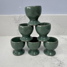 2 x Denby "Manor Green" Egg