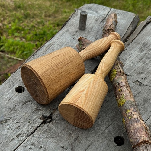 Round wooden mallets - round,
