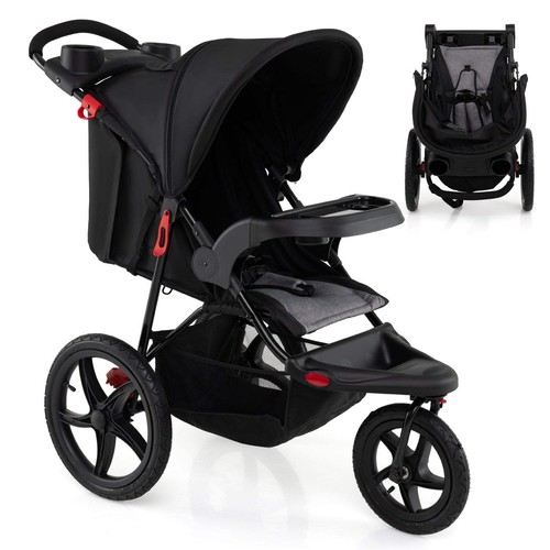 Foldable jogging stroller with - foldable,