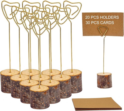 Pcs rustic wood place card - wood,