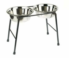 Dog Raised Bowls Stand 2 x