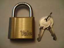Padlock 50mm brass hardened - padlock,
