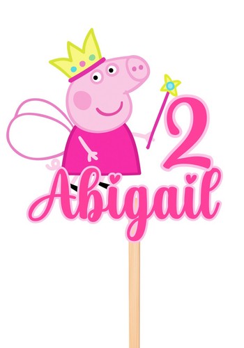 Peppa pig friends cake topper - peppa,