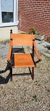 Folding Leather Campaign Chair