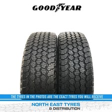 2X 235 65 17 108T - GOODYEAR WRANGLER A/T - DEMOUNT PAIR - DOT YEAR 25