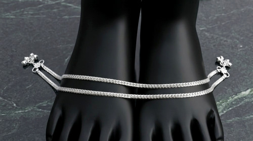 Anklet indian women silver - indian,
