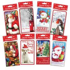 Packs  CHRISTMAS EASTER BIRTHDAY Money Wallets Gift Voucher Presents 1,4, 6 CASH