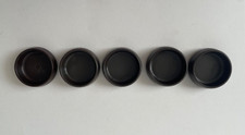 Small Brown Castor Cups, Set of 5, 5cm diameter