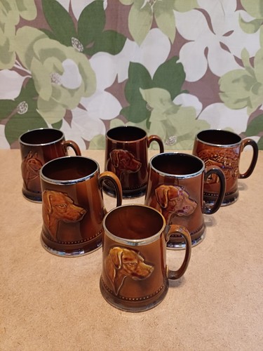 Sylvac pottery dark brown - 6, x
