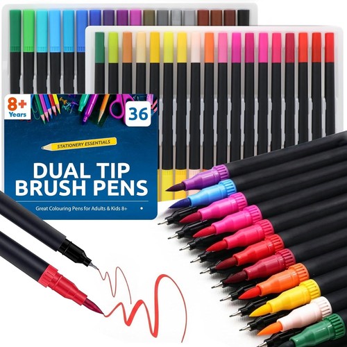 Colour dual tip brush pens - tip,