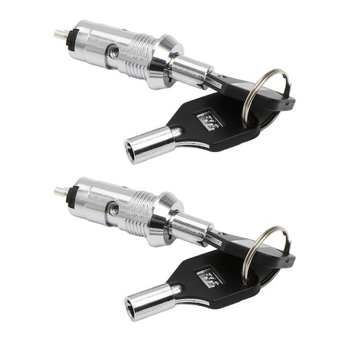 Stainless steel key lock - stainless, 12mm