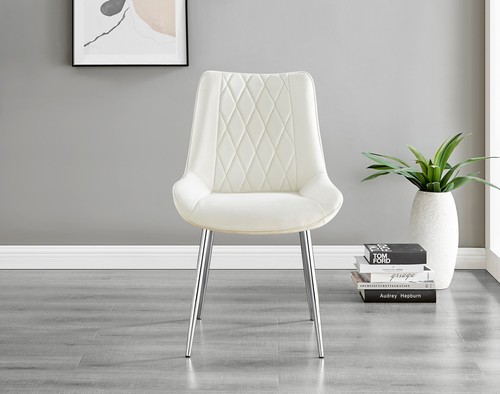 Novara white high gloss round - high,