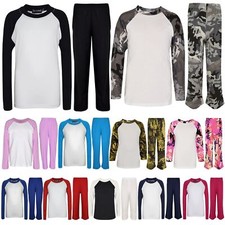 A2Z 4 Kids Girls Boys PJs Plain Color Stylish Color Contrast Pyjamas Sleepwear