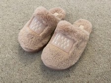 TED BAKER Faux Fur Slippers - Girls Size 13 - Pink - Brand New Without Tags