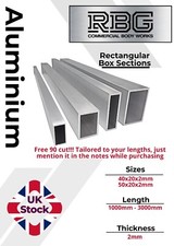 ALUMINIUM RECTANGULAR BOX SECTIONS All Inch Sizes 500mm-3000mm Free UK Delivery