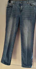 Ladies Tu Light Blue Straight Leg Jeans with Red Side Trim Size 14