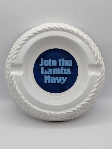 Lambs navy rum ceramic ashtray - navy,