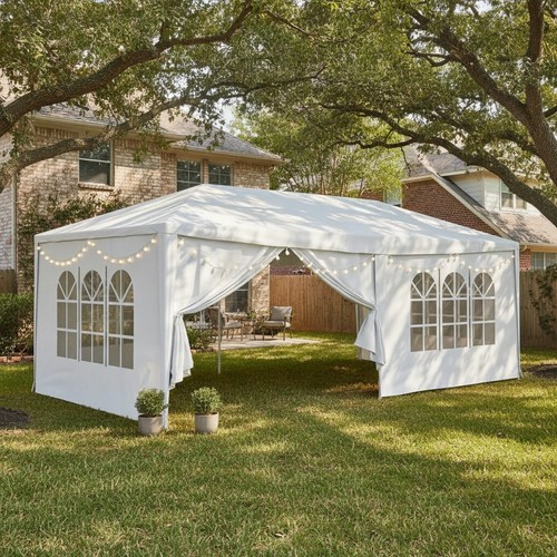 6x3m white gazebo - white, canopy