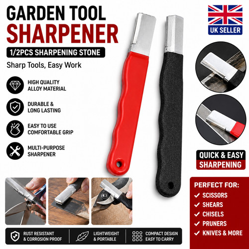 2pcs garden tool sharpener - 1/2pcs,