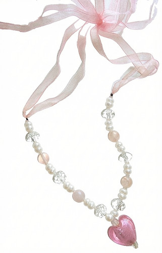 Real pearls rose - real, quartz,