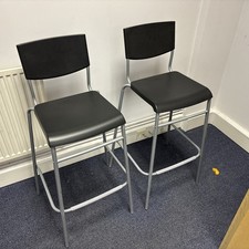 IKEA STIG Sleek Comfortable Bar Stool Pair With Backrest ( 63 cm,74 cm)