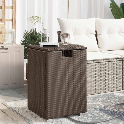 Propane tank cover table - cover, brown
