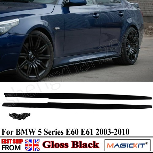 Gloss black side skirts - black,