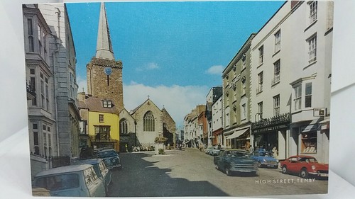 Vintage postcard high street - high,