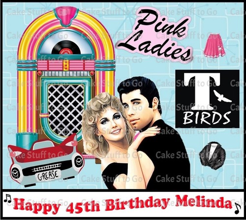 Grease movie edible cake - movie,