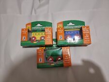 TESCO WOODEN TRAIN CARRIAGE X 3 BOXED USED THOMAS TANK COMPATIBLE WOOD .,.,