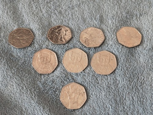 Beatrix potter 50p coins - 8,