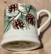 EMMA BRIDGEWATER  “TREES AND LEAVES”  HALF-PINT MUG  “SCOTS PINE”
