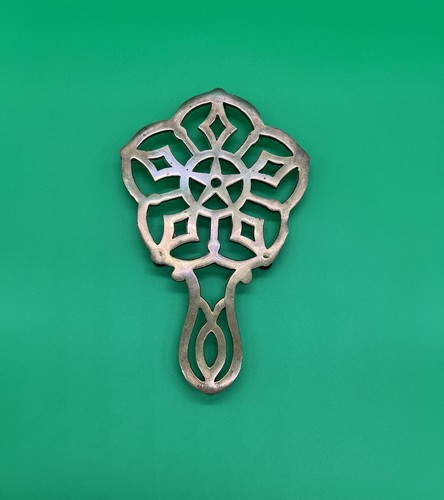 Vintage brass trivet footed - vintage,