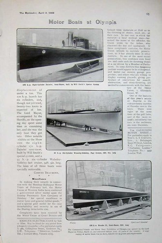 Old antique print 1908 - 1908, motor