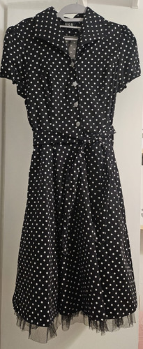 Black white polka dot tea - black/white,
